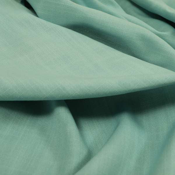 Natural Flat Weave Plain Upholstery Fabric In Light Blue Colour - Handmade Cushions