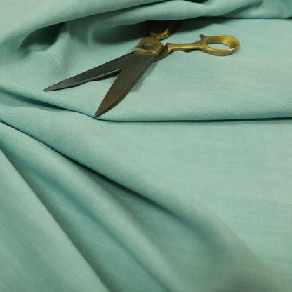 Natural Flat Weave Plain Upholstery Fabric In Light Blue Colour - Made To Measure Curtains