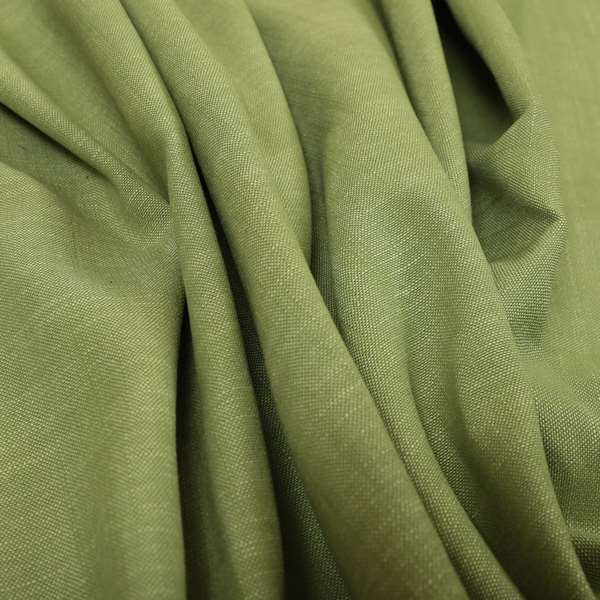 Natural Flat Weave Plain Upholstery Fabric In Lime Green Colour - Made To Measure Curtains