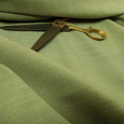 Natural Flat Weave Plain Upholstery Fabric In Lime Green Colour