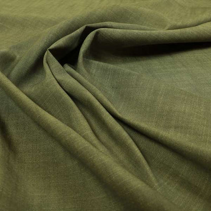 Natural Flat Weave Plain Upholstery Fabric In Green Colour - Handmade Cushions