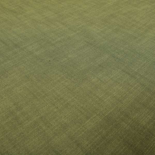 Natural Flat Weave Plain Upholstery Fabric In Green Colour