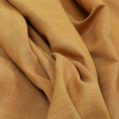 Natural Flat Weave Plain Upholstery Fabric In Orange Colour - Made To Measure Curtains