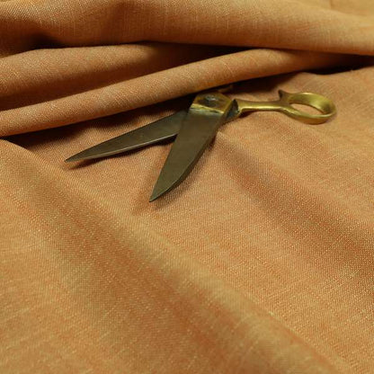 Natural Flat Weave Plain Upholstery Fabric In Orange Colour - Made To Measure Curtains