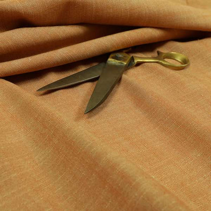 Natural Flat Weave Plain Upholstery Fabric In Orange Colour