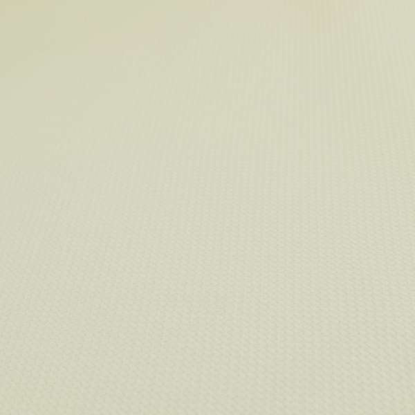 Nepal Basketweave Soft Velour Textured Upholstery Furnishing Fabric White Colour - Roman Blinds