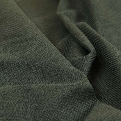 Nepal Basketweave Soft Velour Textured Upholstery Furnishing Fabric Grey Colour - Made To Measure Curtains