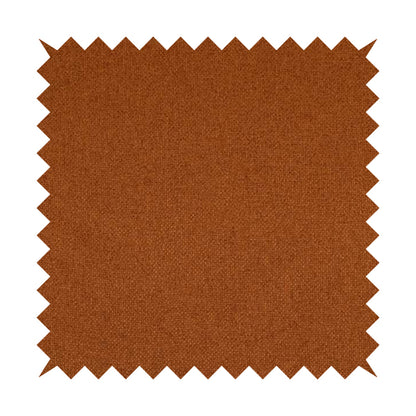 Nepal Basketweave Soft Velour Textured Upholstery Furnishing Fabric Orange Colour