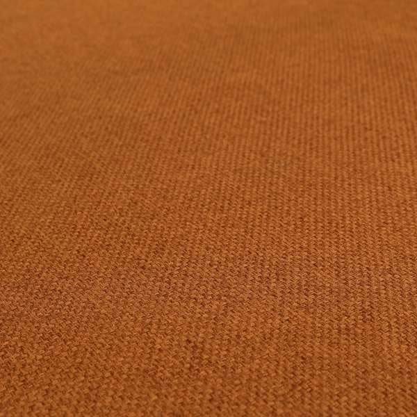 Nepal Basketweave Soft Velour Textured Upholstery Furnishing Fabric Orange Colour - Roman Blinds