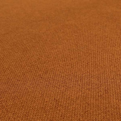 Nepal Basketweave Soft Velour Textured Upholstery Furnishing Fabric Orange Colour - Roman Blinds