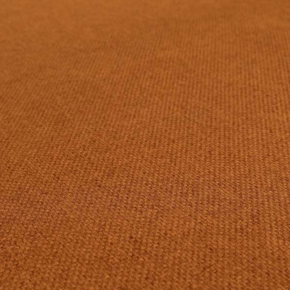 Nepal Basketweave Soft Velour Textured Upholstery Furnishing Fabric Orange Colour