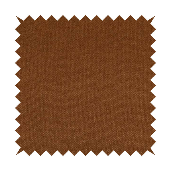 Nepal Basketweave Soft Velour Textured Upholstery Furnishing Fabric Tan Brown Orange Colour