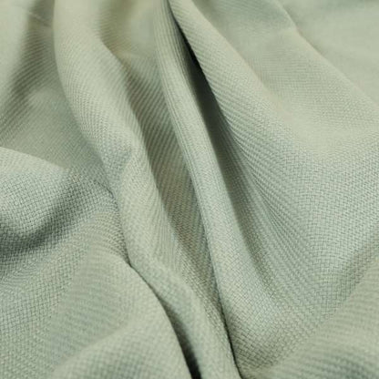 Nepal Basketweave Soft Velour Textured Upholstery Furnishing Fabric Sky Blue Colour - Made To Measure Curtains