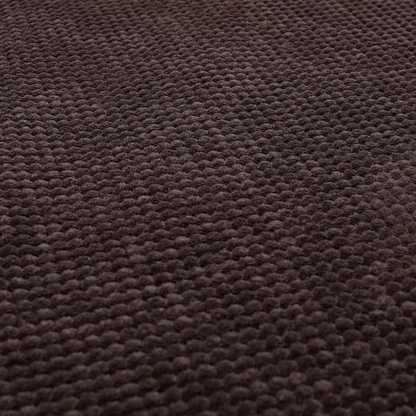 Norbury Dotted Effect Soft Textured Corduroy Upholstery Furnishings Fabric Chocolate Colour - Roman Blinds