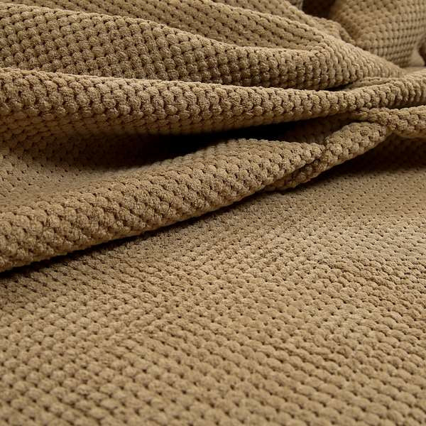 Norbury Dotted Effect Soft Textured Corduroy Upholstery Furnishings Fabric Mocha Colour - Roman Blinds