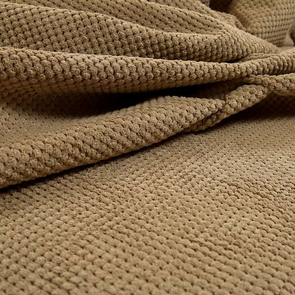 Norbury Dotted Effect Soft Textured Corduroy Upholstery Furnishings Fabric Mocha Colour - Made To Measure Curtains