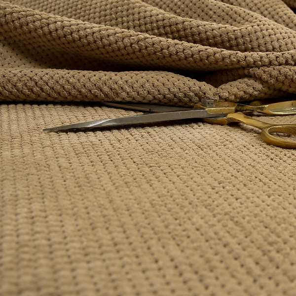 Norbury Dotted Effect Soft Textured Corduroy Upholstery Furnishings Fabric Mocha Colour - Roman Blinds