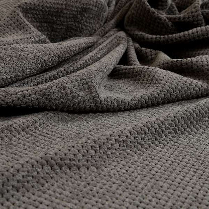 Norbury Dotted Effect Soft Textured Corduroy Upholstery Furnishings Fabric Charcoal Grey Colour