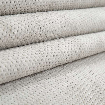 Norbury Dotted Effect Soft Textured Corduroy Upholstery Furnishings Fabric Silver Colour