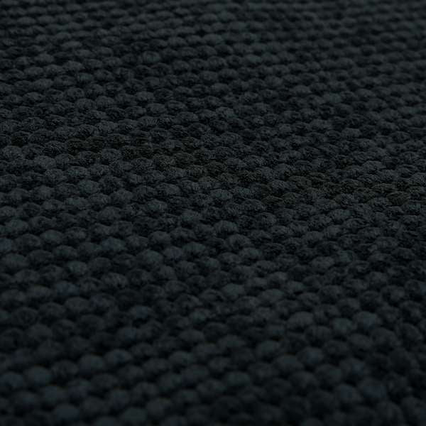 Norbury Dotted Effect Soft Textured Corduroy Upholstery Furnishings Fabric Black Colour - Roman Blinds