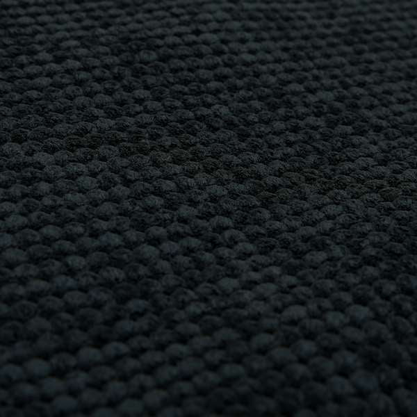 Norbury Dotted Effect Soft Textured Corduroy Upholstery Furnishings Fabric Black Colour - Made To Measure Curtains