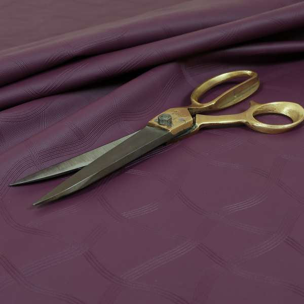 Ocular Faux Leather Vinyl Upholstery Fabric In Purple