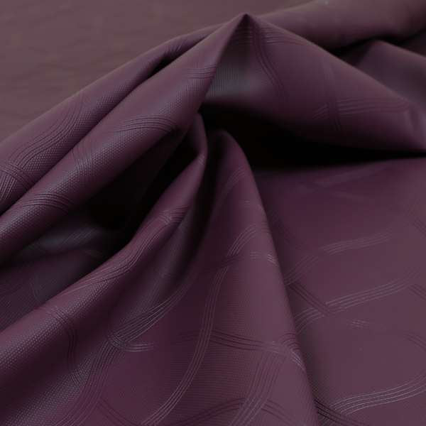 Ocular Faux Leather Vinyl Upholstery Fabric In Purple