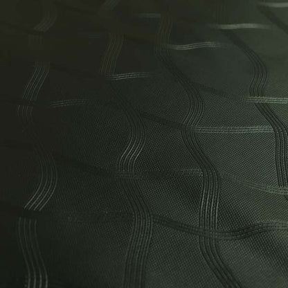Ocular Faux Leather Vinyl Upholstery Fabric In Black
