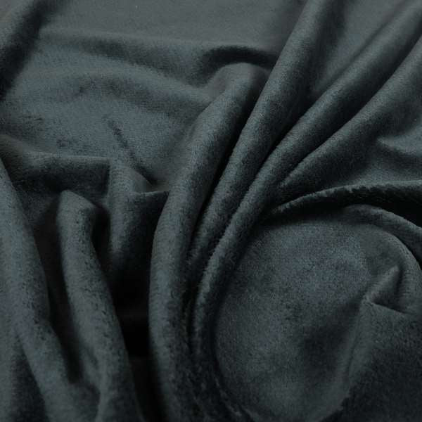 Oscar Deep Pile Plain Chenille Velvet Material Black Colour Upholstery Fabric - Handmade Cushions