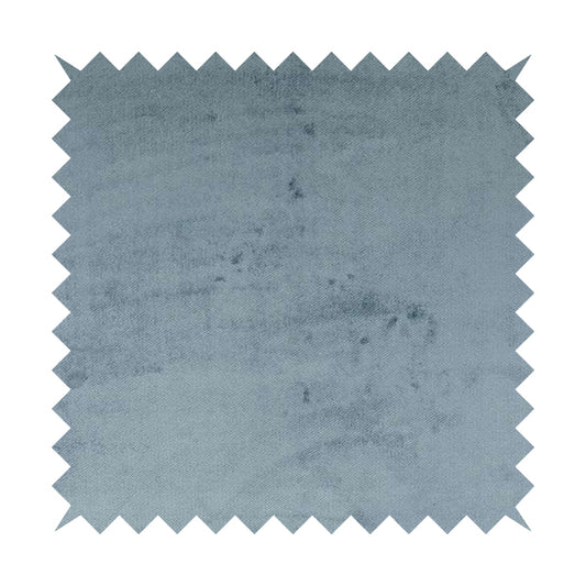 Oscar Deep Pile Plain Chenille Velvet Material Cornflower Blue Colour Upholstery Fabric