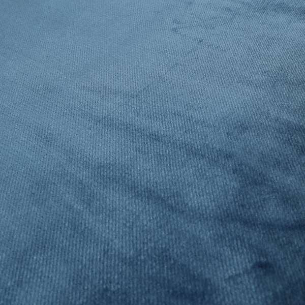 Oscar Deep Pile Plain Chenille Velvet Material Royal Blue Colour Upholstery Fabric