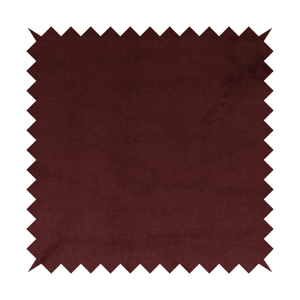 Oscar Deep Pile Plain Chenille Velvet Material Ruby Red Colour Upholstery Fabric - Roman Blinds