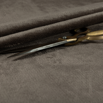 Oscar Deep Pile Plain Chenille Velvet Material Stone Colour Upholstery Fabric - Roman Blinds