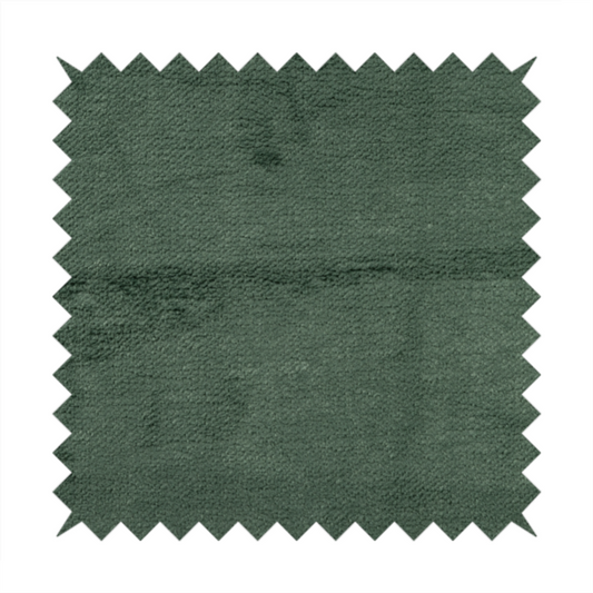 Oscar Deep Pile Plain Chenille Velvet Material Army Green Colour Upholstery Fabric