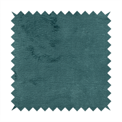 Oscar Deep Pile Plain Chenille Velvet Material Blue Teal Colour Upholstery Fabric - Made To Measure Curtains