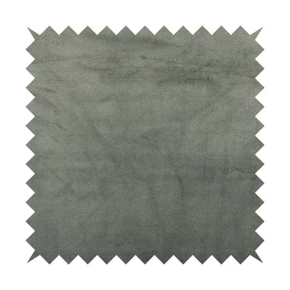 Oscar Deep Pile Plain Chenille Velvet Material Grey Colour Upholstery Fabric - Roman Blinds