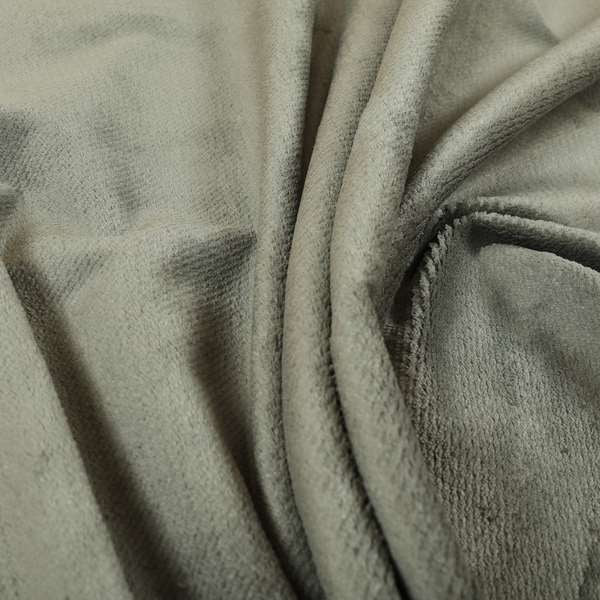 Oscar Deep Pile Plain Chenille Velvet Material Grey Colour Upholstery Fabric - Handmade Cushions