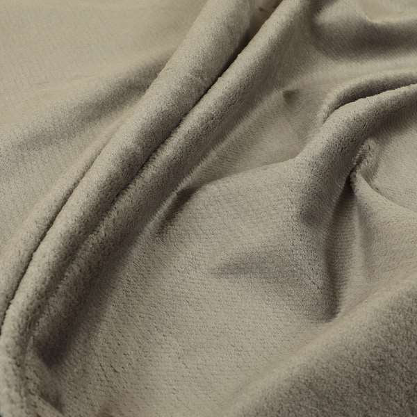 Oscar Deep Pile Plain Chenille Velvet Material Silver Colour Upholstery Fabric