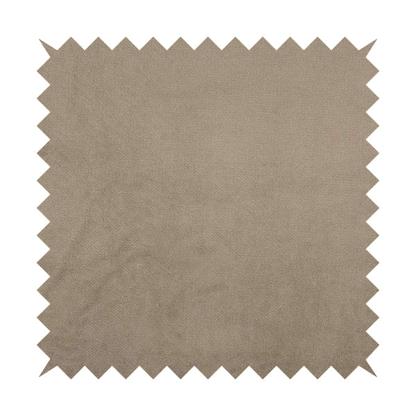 Oscar Deep Pile Plain Chenille Velvet Material Brown Colour Upholstery Fabric
