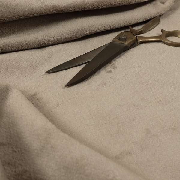 Oscar Deep Pile Plain Chenille Velvet Material Brown Colour Upholstery Fabric - Roman Blinds