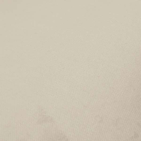 Oscar Deep Pile Plain Chenille Velvet Material White Colour Upholstery Fabric - Roman Blinds