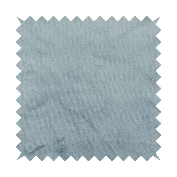 Oscar Deep Pile Plain Chenille Velvet Material Sky Blue Colour Upholstery Fabric - Made To Measure Curtains