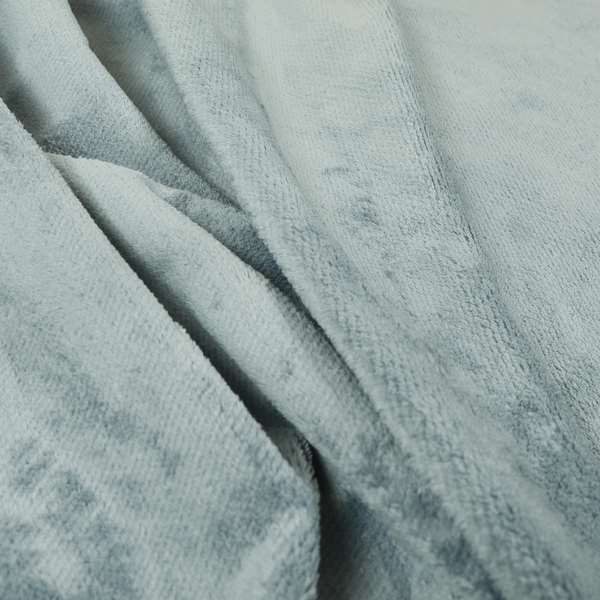 Oscar Deep Pile Plain Chenille Velvet Material Sky Blue Colour Upholstery Fabric - Handmade Cushions