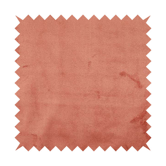 Oscar Deep Pile Plain Chenille Velvet Material Orange Colour Upholstery Fabric