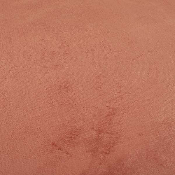 Oscar Deep Pile Plain Chenille Velvet Material Orange Colour Upholstery Fabric - Roman Blinds
