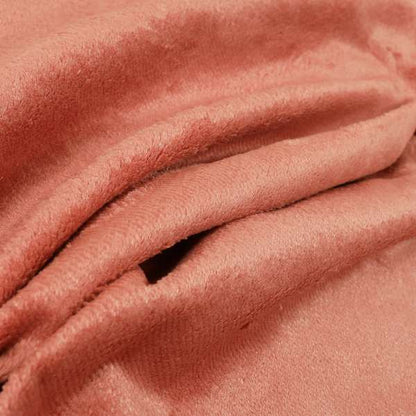 Oscar Deep Pile Plain Chenille Velvet Material Orange Colour Upholstery Fabric - Handmade Cushions