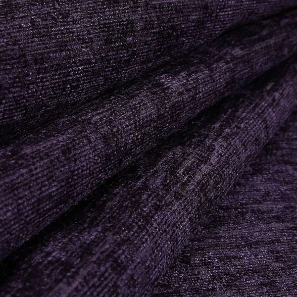 Otley Softy Shiny Chenille Upholstery Furnishing Fabric In Purple Colour