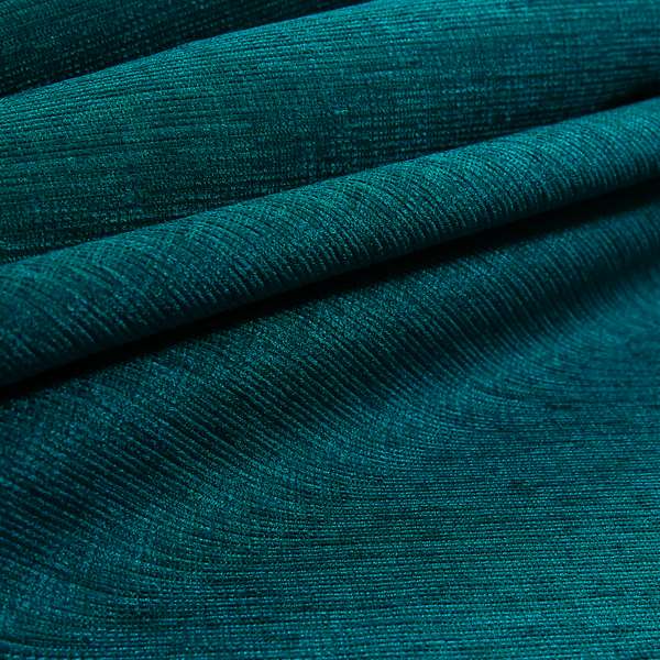 Otley Softy Shiny Chenille Upholstery Furnishing Fabric In Blue Teal Colour - Roman Blinds