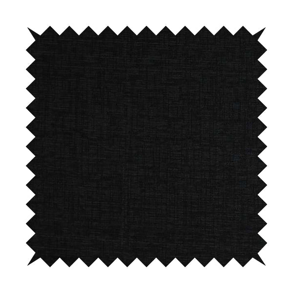 Otley Softy Shiny Chenille Upholstery Furnishing Fabric In Black Colour - Made To Measure Curtains