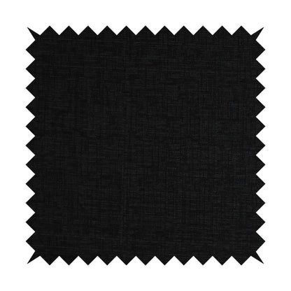 Otley Softy Shiny Chenille Upholstery Furnishing Fabric In Black Colour - Made To Measure Curtains